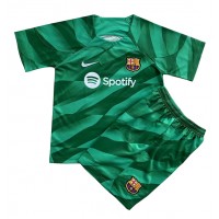 Billiga Barcelona Målvakt Barnkläder Hemma fotbollskläder till baby 2023-24 Kortärmad (+ Korta byxor)